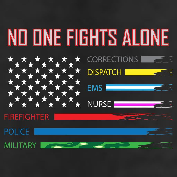No One Fights Alone Garment-Dyed Heavyweight T-Shirt