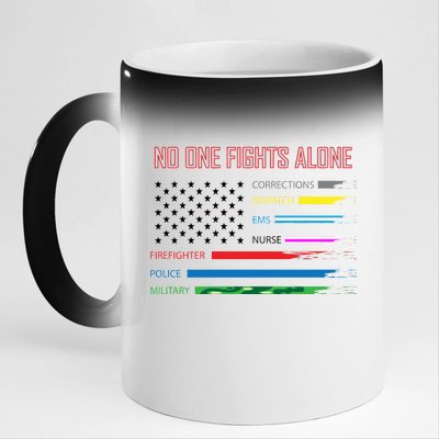 No One Fights Alone 11oz Black Color Changing Mug