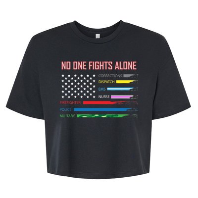 No One Fights Alone Bella+Canvas Jersey Crop Tee