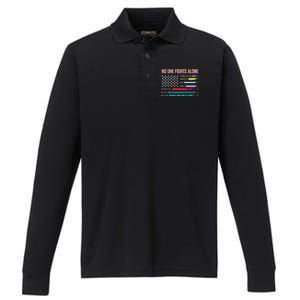 No One Fights Alone Performance Long Sleeve Polo