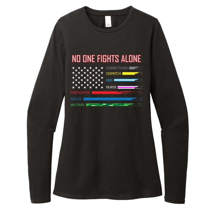 No One Fights Alone Womens CVC Long Sleeve Shirt