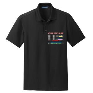 No One Fights Alone Dry Zone Grid Polo