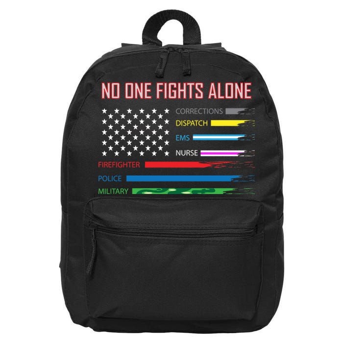 No One Fights Alone 16 in Basic Backpack