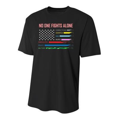 No One Fights Alone Youth Performance Sprint T-Shirt