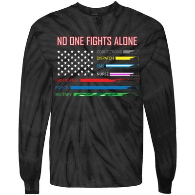 No One Fights Alone Tie-Dye Long Sleeve Shirt