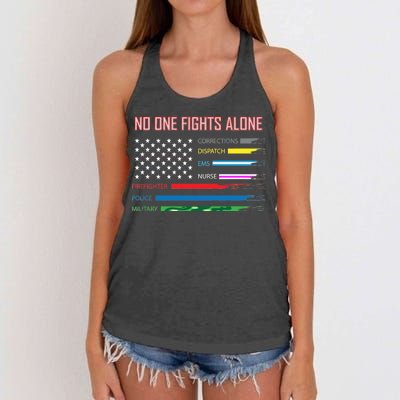 No One Fights Alone Women's Knotted Racerback Tank