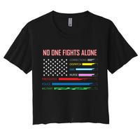 No One Fights Alone Women's Crop Top Tee