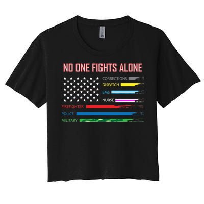 No One Fights Alone Women's Crop Top Tee