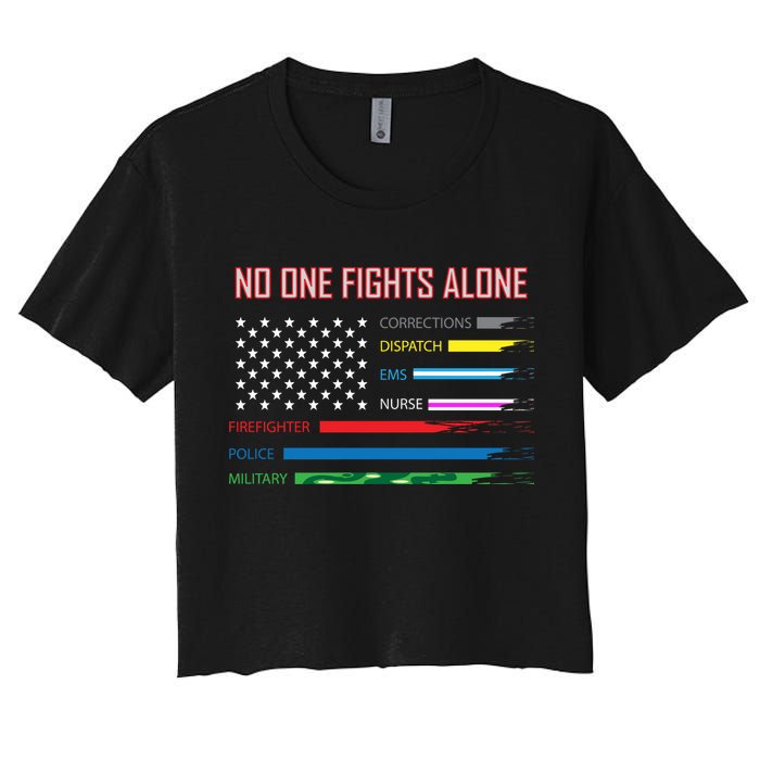No One Fights Alone Women's Crop Top Tee