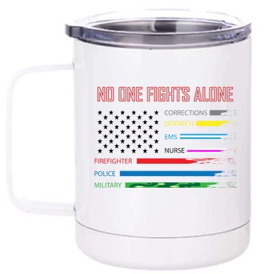 No One Fights Alone 12 oz Stainless Steel Tumbler Cup