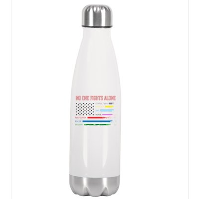 No One Fights Alone Stainless Steel Insulated Water Bottle