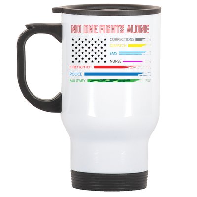 No One Fights Alone Stainless Steel Travel Mug