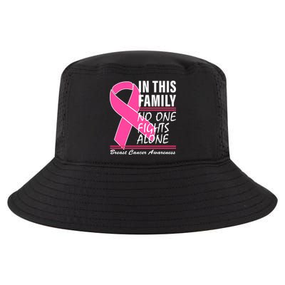 No One Fights Alone Breast Cancer Awareness Ribbon Cool Comfort Performance Bucket Hat