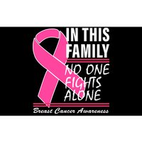 No One Fights Alone Breast Cancer Awareness Ribbon Bumper Sticker