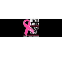 No One Fights Alone Breast Cancer Awareness Ribbon Bumper Sticker