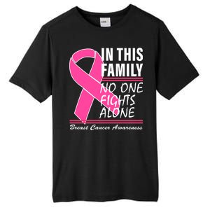 No One Fights Alone Breast Cancer Awareness Ribbon Tall Fusion ChromaSoft Performance T-Shirt