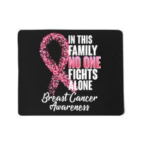 No One Fights Alone Breast Cancer Ribbon Mousepad