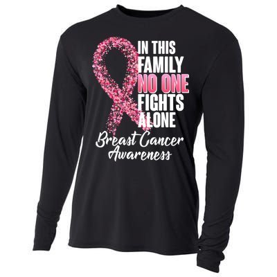 No One Fights Alone Breast Cancer Ribbon Cooling Performance Long Sleeve Crew