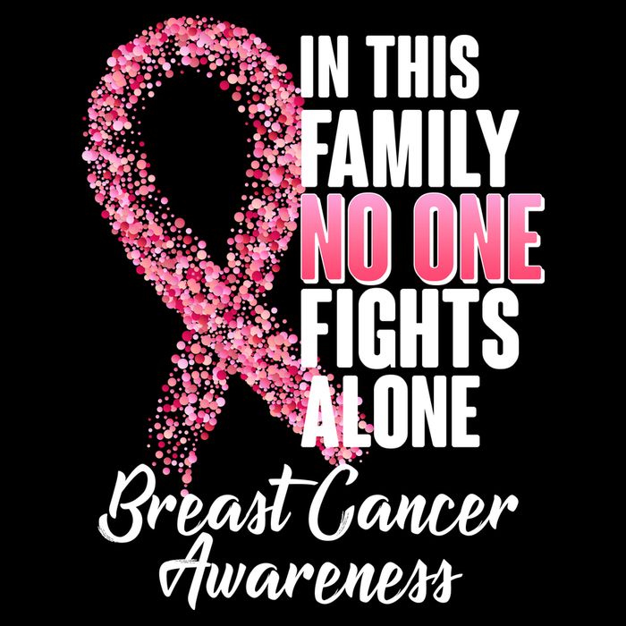 No One Fights Alone Breast Cancer Ribbon Baby Bodysuit