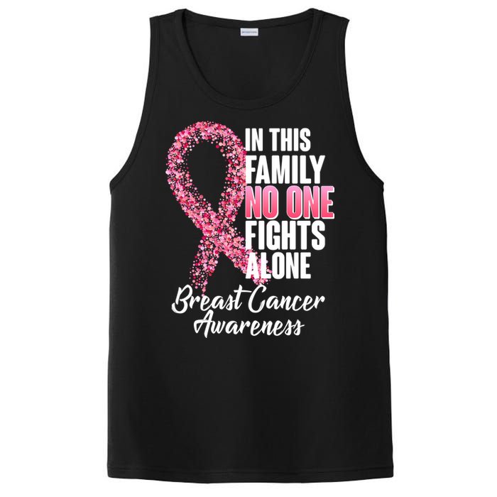 No One Fights Alone Breast Cancer Ribbon PosiCharge Competitor Tank