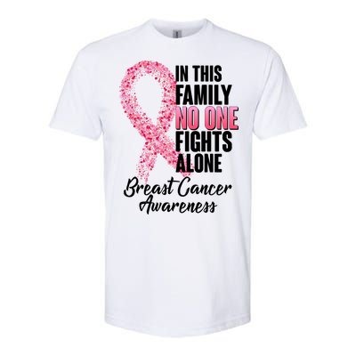 No One Fights Alone Breast Cancer Ribbon Softstyle® CVC T-Shirt