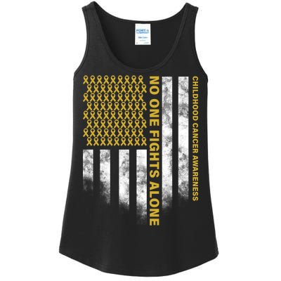 No One Fights Alone Childhood Cancer Ladies Essential Tank