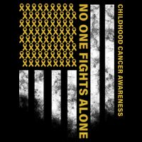 No One Fights Alone Childhood Cancer Zip Tote Bag