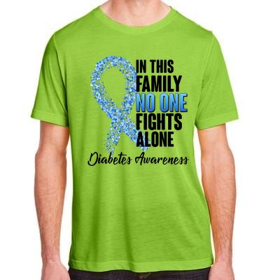 No One Fights Alone Diabetes Awareness Adult ChromaSoft Performance T-Shirt