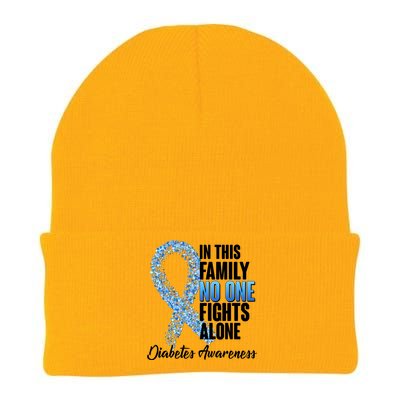 No One Fights Alone Diabetes Awareness Knit Cap Winter Beanie