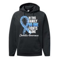 No One Fights Alone Diabetes Awareness Performance Fleece Hoodie