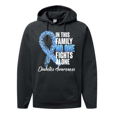 No One Fights Alone Diabetes Awareness Performance Fleece Hoodie