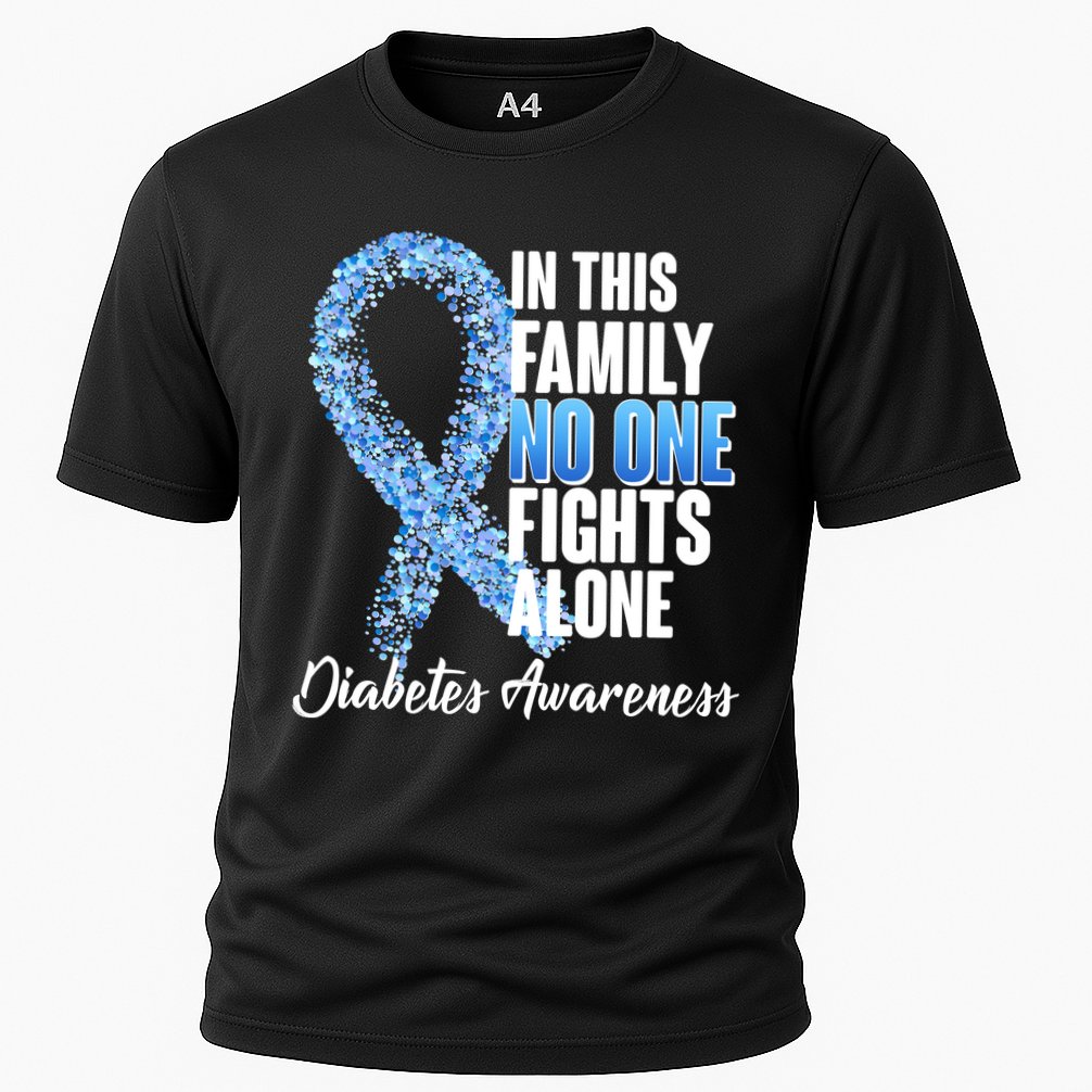 No One Fights Alone Diabetes Awareness Cooling Performance Crew T-Shirt