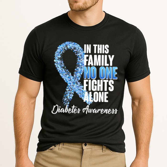 No One Fights Alone Diabetes Awareness Cooling Performance Crew T-Shirt