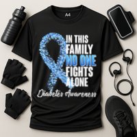 No One Fights Alone Diabetes Awareness Cooling Performance Crew T-Shirt