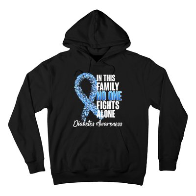 No One Fights Alone Diabetes Awareness Hoodie