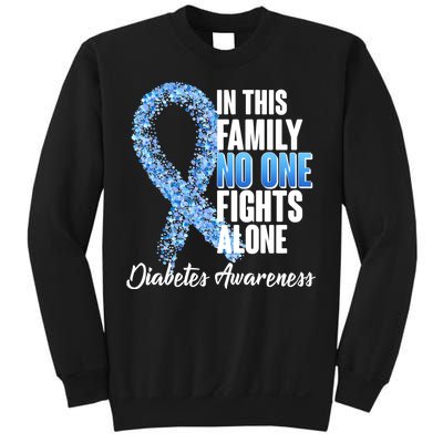 No One Fights Alone Diabetes Awareness Sweatshirt