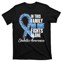 No One Fights Alone Diabetes Awareness T-Shirt