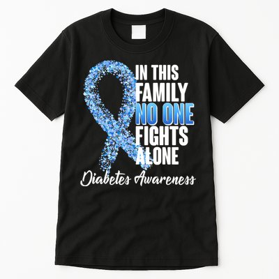 No One Fights Alone Diabetes Awareness Tall T-Shirt