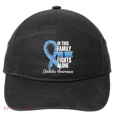 No One Fights Alone Diabetes Awareness 7-Panel Snapback Hat