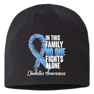 No One Fights Alone Diabetes Awareness Sustainable Beanie