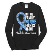 No One Fights Alone Diabetes Awareness Tall Long Sleeve T-Shirt