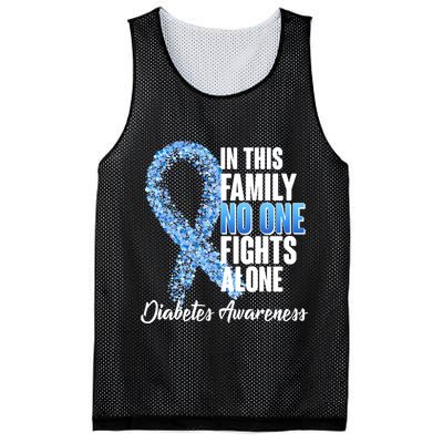 No One Fights Alone Diabetes Awareness Mesh Reversible Basketball Jersey Tank