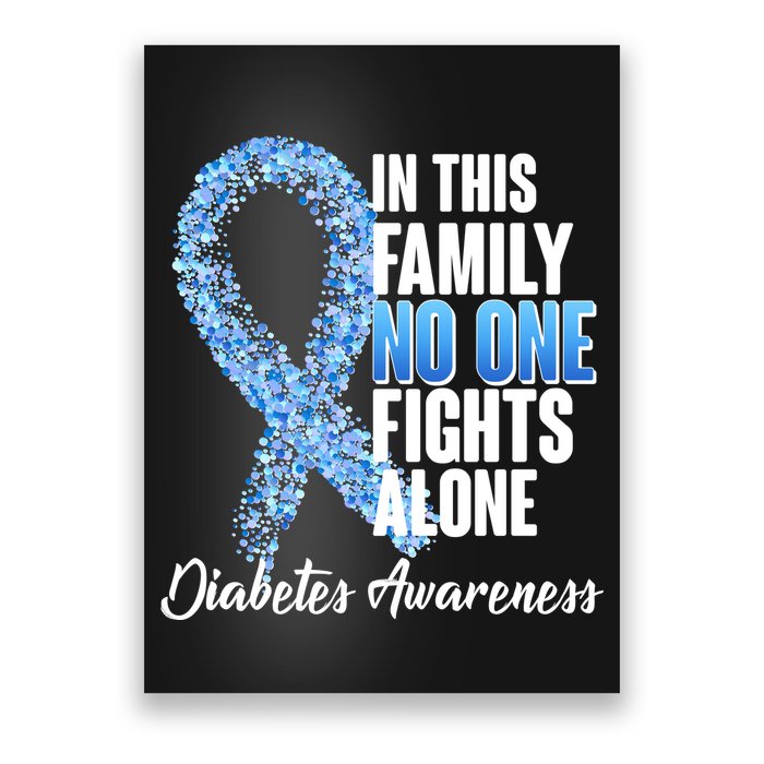 No One Fights Alone Diabetes Awareness Poster