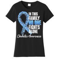 No One Fights Alone Diabetes Awareness Women's T-Shirt