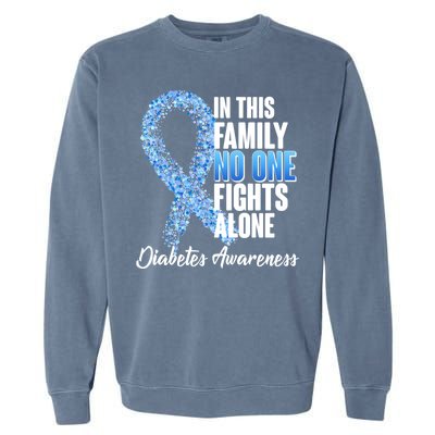 No One Fights Alone Diabetes Awareness Garment-Dyed Sweatshirt