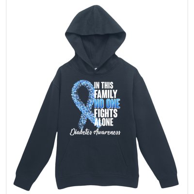 No One Fights Alone Diabetes Awareness Urban Pullover Hoodie