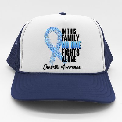 No One Fights Alone Diabetes Awareness Trucker Hat