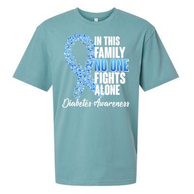 No One Fights Alone Diabetes Awareness Sueded Cloud Jersey T-Shirt