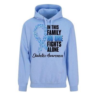 No One Fights Alone Diabetes Awareness Unisex Surf Hoodie