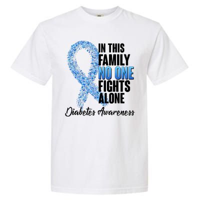 No One Fights Alone Diabetes Awareness Garment-Dyed Heavyweight T-Shirt